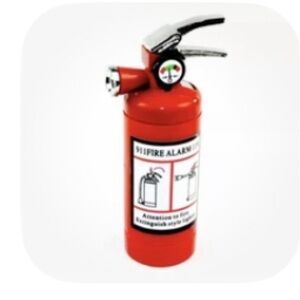 3" Cute Fire Extinguisher Lighter with LED Light and Butane Refillable